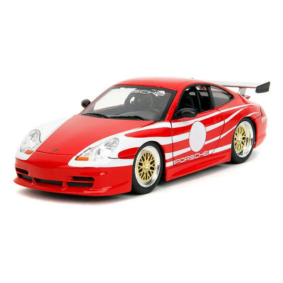 1\u002F24 Porsche 911 Gt3 (996) Jada Color Rojo \u002F Blanco | Envío gratis