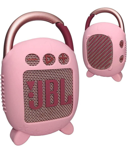 Funda De Silicona Rosa Para Altavoz Jbl Clip 4