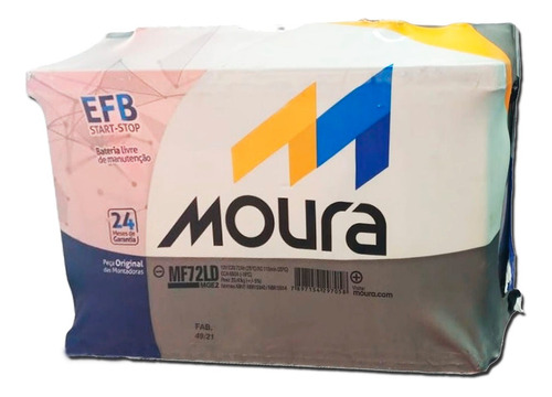 Bateria Start Stop Moura - Mf72ld - 12x85