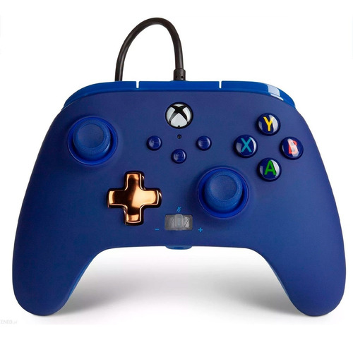 Controle Joystick Acco Brands Powera Enhanced Wired Controller Para Xbox Series X|s Advantage Lumectra Midnight Blue