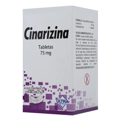 Cinarizina Tableta 75 Mg, 60 Tabletas | MercadoLibre