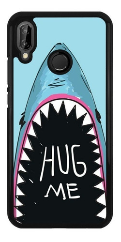 Funda Protector Para Huawei Tiburon Hug Me Fondo Azul