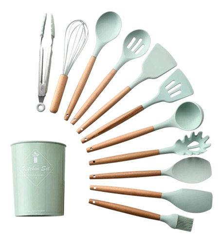 Conjunto De 11utensílios Cozinha Antiaderentes,gel De Sílica