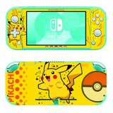 Skin Para Nintendo Switch Lite Pikachu Pokemon Vinilo