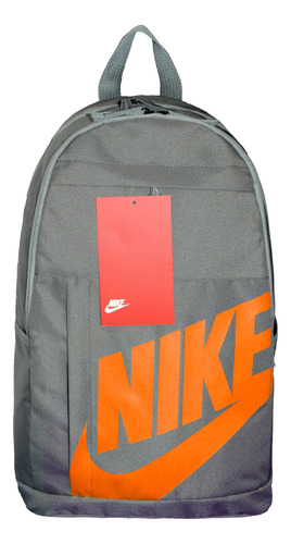 Mochila Nike  Elemental Sportwear Original Color Gris / Naranja 