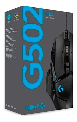  Logitech G Series Gamer G502 Hero Negro Lightsync Outlet