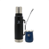 Juego De Mate 3 Piezas Termo Bombilla Equipo Ideal P/ Regalo