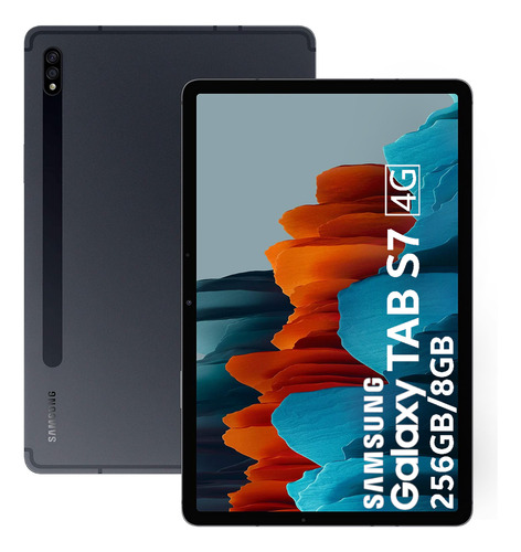 Samsung Tab S7 11.0'' S-pen 256gb 8000mah Preto - Excelente