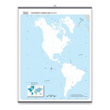 Mapa Continente Americano - Varillado-apto Marcador 90x70cm