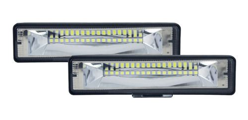 2 Faros De 18 Leds Luz Blanca Con Estrobotunelight 72 Watts