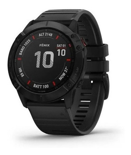 Smartwatch Garmin Standard Fenix 6x Pro Sport 1.4  Caja 51mm De  Abs, Malla  Negra De  Plástico Plástico Resistente A1603