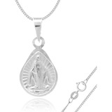 Cadena De Plata 925 Con Medalla Virgen La Milagrosa Fátima