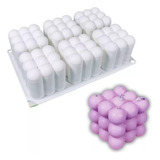 Molde De Silicón 3d 6 Cubos Rubik Velas Jabones Repostería