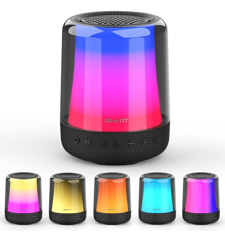 Zealot Altavoz Bluetooth, Altavoz Bluetooth Portátil Con 11 Color 24w 110v