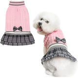 Pawchie Vestido De Suéter Para Perros Con Corbatín - Jersey 