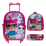 Mochila Feminina G Lol Surprise Rodinha Creche Reforçada