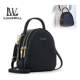 Louisill Mujer Mochila Pu Mochila Ligera Impermeable