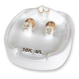 Aros Abridores Oro 18k  Grifa Ch C/ Cubic Mod 795  Nena Bebe