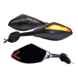 Espejo Retorvisor Motocicleta  Tira De Luz Led Resistente