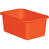 Cubo De Almacenamiento De Plástico Pequeño Naranja, 1...