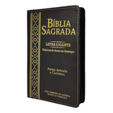 Bíblia Sagrada Letra Grande Gigante Marrom Índice Zíper Harpa E Corinhos Promoção Linda