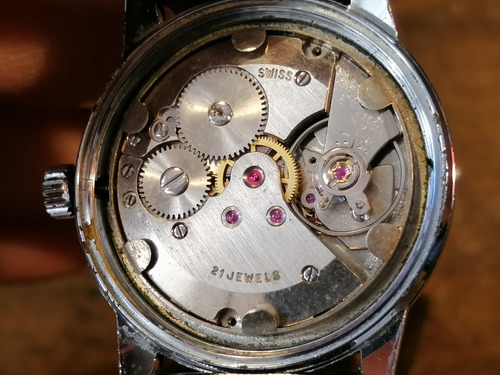 Antiguo Reloj Enicar 21 Joyas Máquina De Cuerda Suizo 