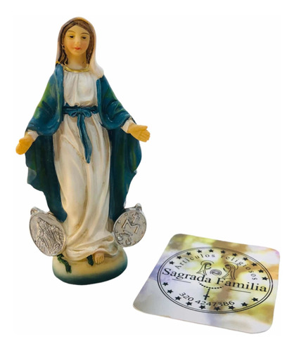 Virgen Milagrosa En Porcelana Italiana Firenzi 10cm