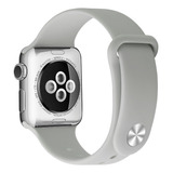 Correa Botón Compatible Iwatch Apple Watch 38/40/41mm Gris R