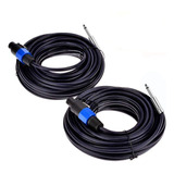 Paquete De 2 Cables Speakon De 50 Pies Para Altavoz Macho De