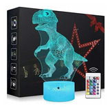 Dinosaurio Noche Luz Niños 3d Lámparas De Mesa Marco ...