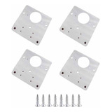 4pcs De Placa De Reparacion Bisagra Mueble Tornillos Puerta