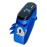Relogio Sonic Infantil Sonic Azul Desenho Criança Menino