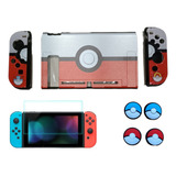 Acrilico Carcasa + Vidrio Templado + 4 Grips Nintendo Switch