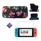 Case Bolsa Estojo Nintendo Switch Mario Bros+ Pelicula Vidro