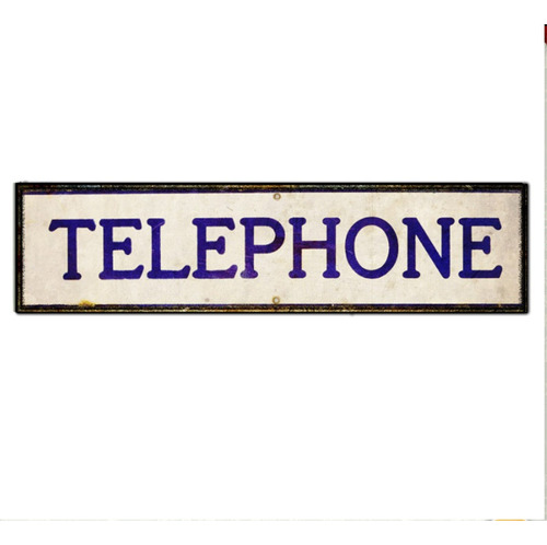 #04 - Cartel Decorativo Vintage - Teléfono Retro No Chapa