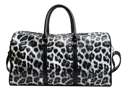 Women's Travel Bag Large Capacity Duffle Carry On Luggage Bag Leopard Print Shoulder Bags Female Bag (white Travel Bag)