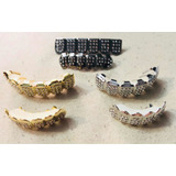 Grillz Nuevos Bling Cadena Gold Silver Iced Out Rap Hip Hop