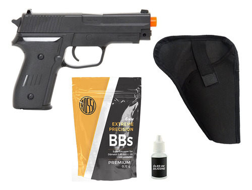 Kit Arminha Brinquedo Airsoft Spring + Coldre + Bbs + Óleo