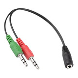 Adaptador Audio Estereo Microfono Audifonos Auxiliar 3.5mm