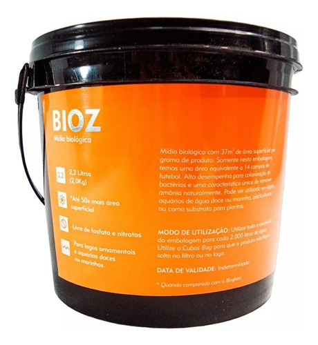 Cubos Bio Z Mídia Biológica Para Lagos E Aquários - 2,2l