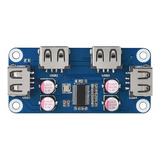 Placa De Expansão Usb Hub Hat Para Raspberry Pi 4 B/3 B+/ 3