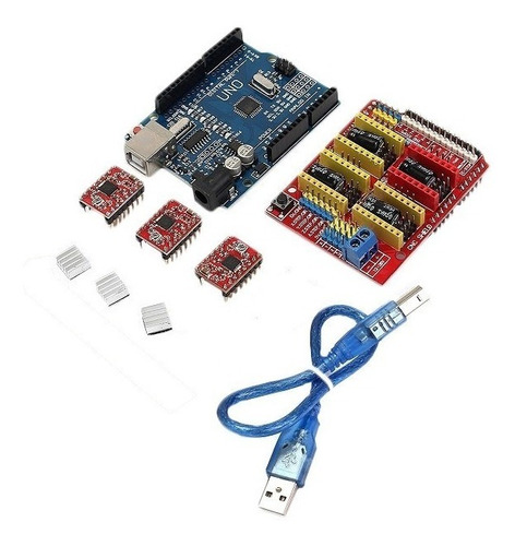 Kit Electronica Cnc Grbl + Arduino + 3 Drivers A4988