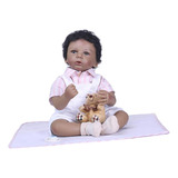Muñeca Afroamericana De Piel De Ropa Para Bebé De 20