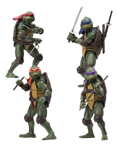   Pack 4 Tartaruga Ninjas Action Figure Turtles Tmnt - Neca