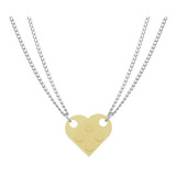 Collar Beige Amistad Pareja Novios Amigos Lego Corazón 