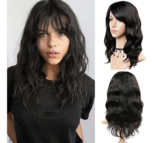 Pelucas De Belleza De Pelo Humano 100% Virgen Natural 16''