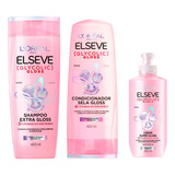 Kit Elseve Shampoo Condicionador E Creme Glycolic Lançamento