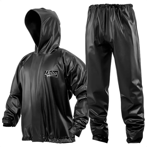 Capa De Chuva Delta Pvc Com Capuz Motociclista | Frete grátis