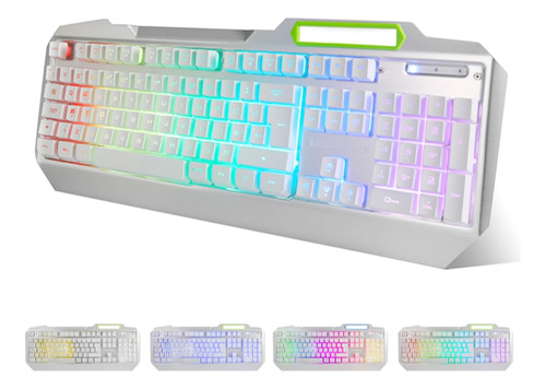 Lumsburry Rgb Led Retroiluminado Teclado Para Juegos Con Ant