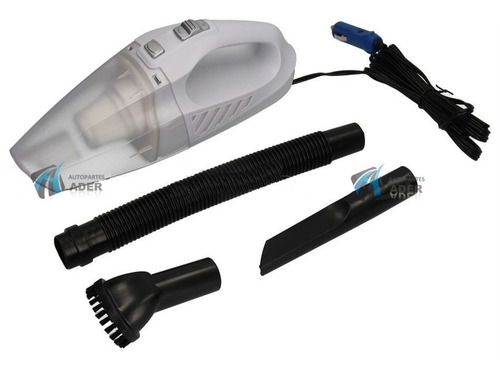 Aspiradora Auto 12v Portatil Universal Blanca + Accesorios